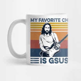 My Favorite Chord Is Gsus Jesus Playing Guitar Vintage Shirt Mug